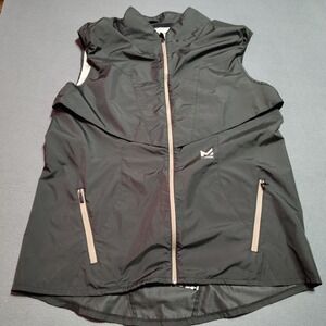 Mission Vented Vest Windbreaker Men L Black Outdoors Activity Hiking Lightweight